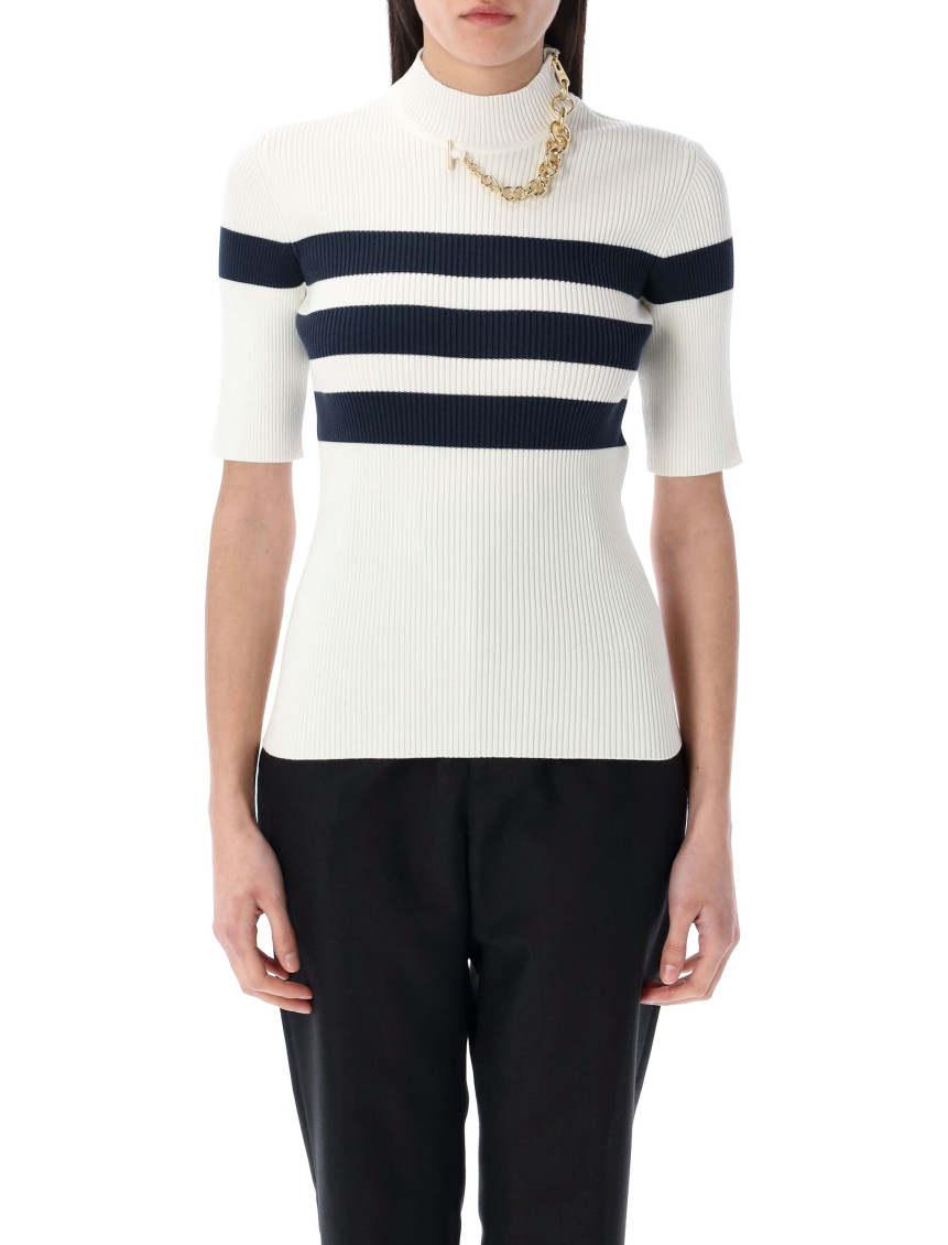 Jean Paul Gaultier Roll-neck Sweater In White