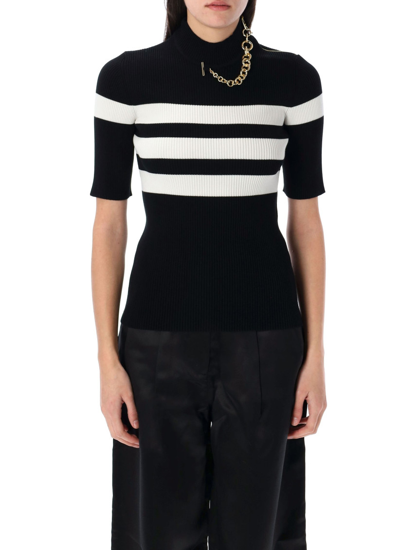 Jean Paul Gaultier Black Fine-ribbed T-shirt In Black