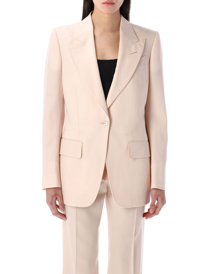Tom Ford Wool Blazer With Silk Lining In Pink