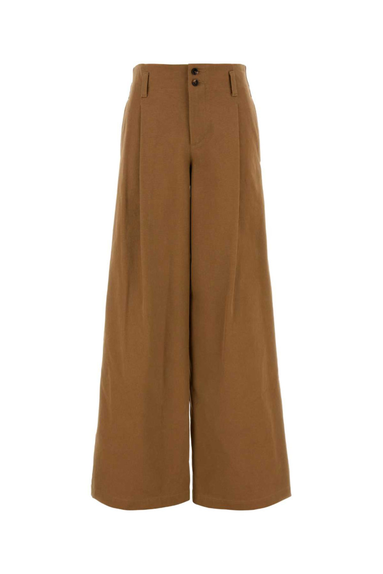 Chloé Wide Leg Trousers In Brown