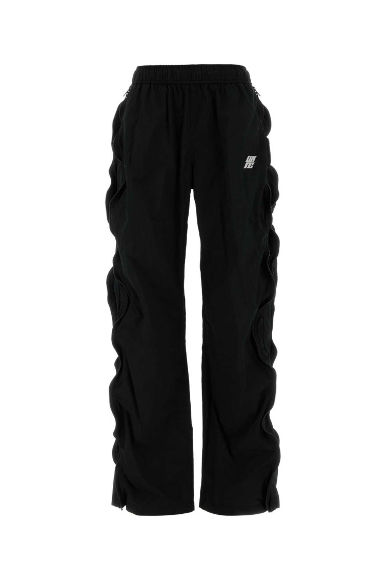 Alexander Wang Mid-rise Zip Track Pants In Black