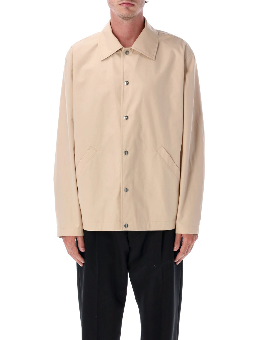 Jil Sander Relaxed Fit Logo Jacket In Dark Sand In Pink