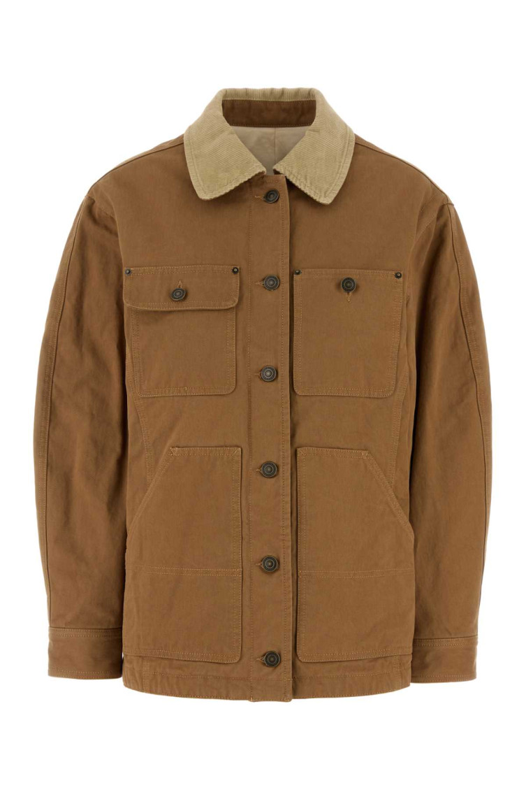 Isabel Marant Ninon Cotton Cognac Jacket In Brown