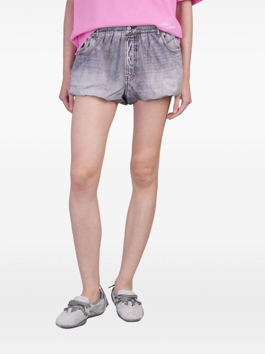 Acne Studios Grey Printed Shorts In Gray