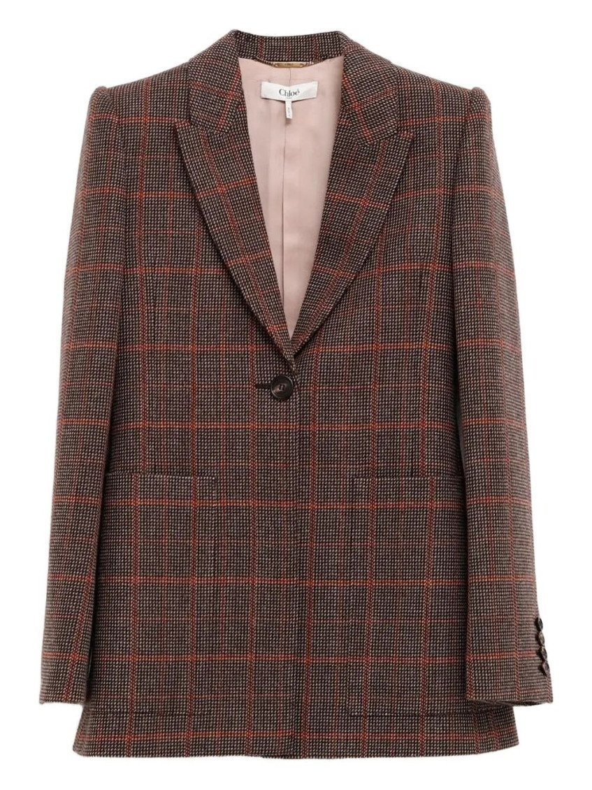 Chloé Chloe Women Classic Long Blazer Jacket In Brown