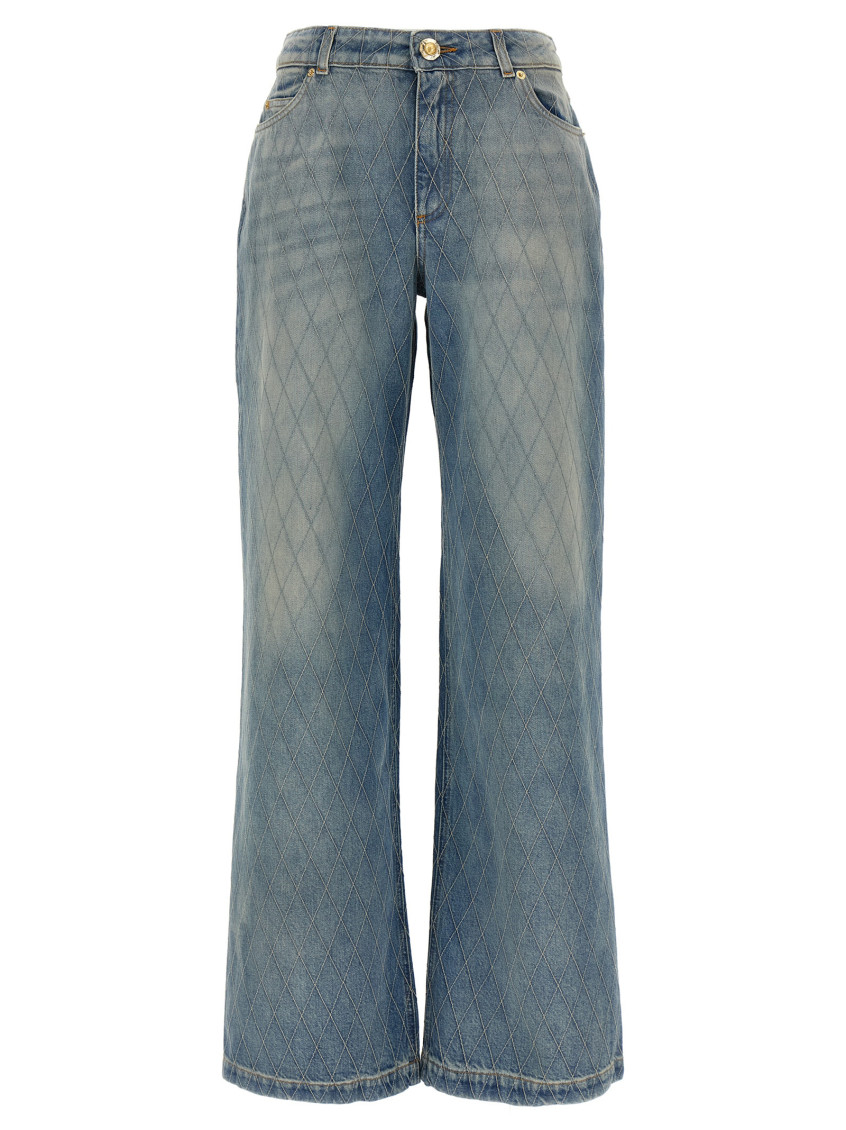 Balmain Light Blue Cotton Jeans In Blue