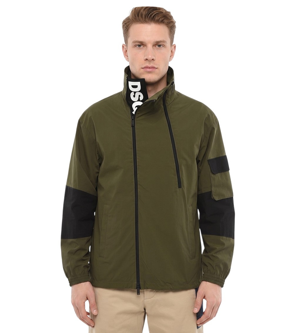 Dsquared2 Green Regular Bomber Jacket for Men Online India at
