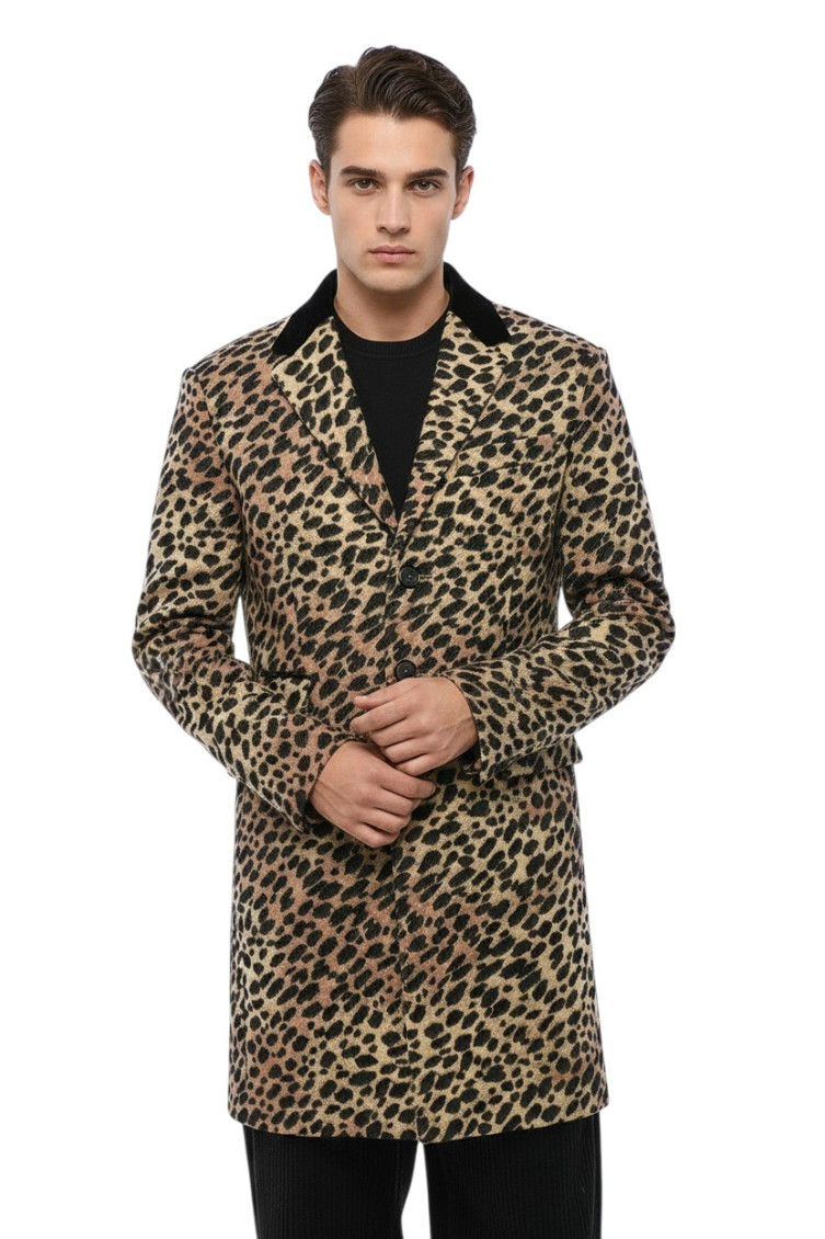 DSQUARED2 Print Trench Coat トレンチコート 46 Dsquared2 Leopard Print Trench Coat for Men Online USA at Darveys.com