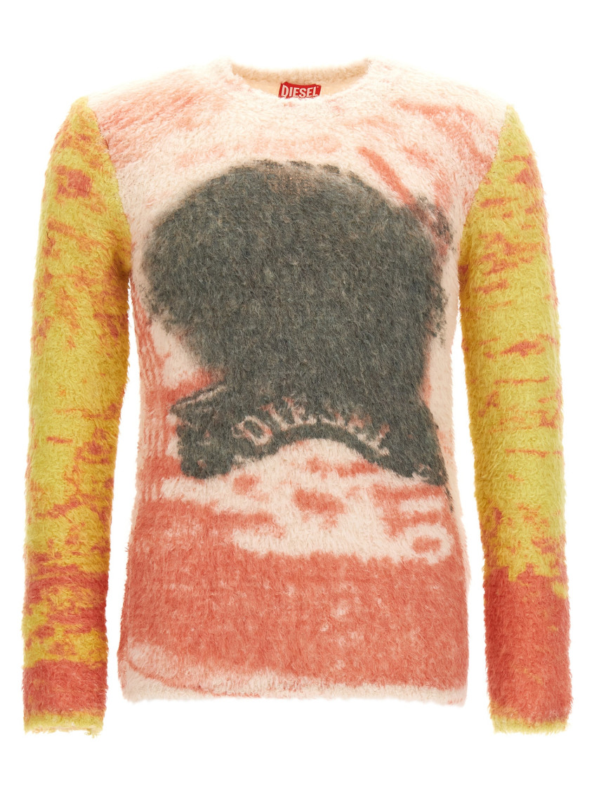 Shop Diesel Multicolor Printed Sweater