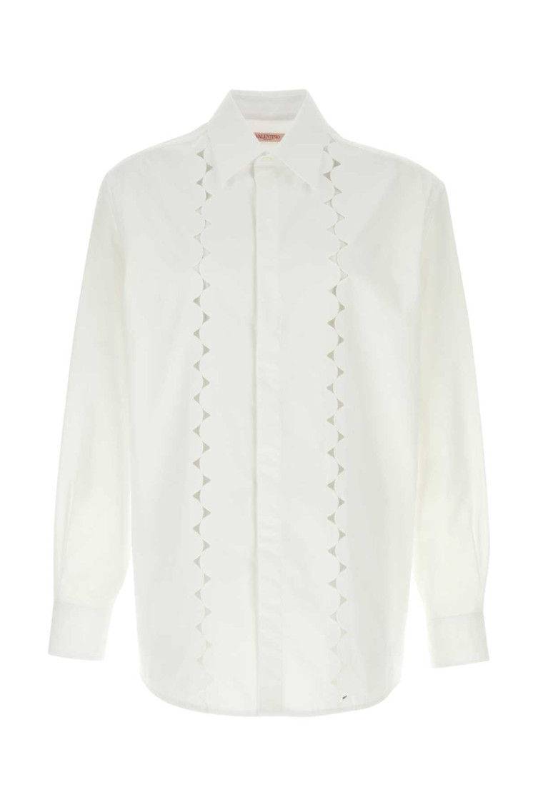 Valentino Garavani White Poplin Shirt In White