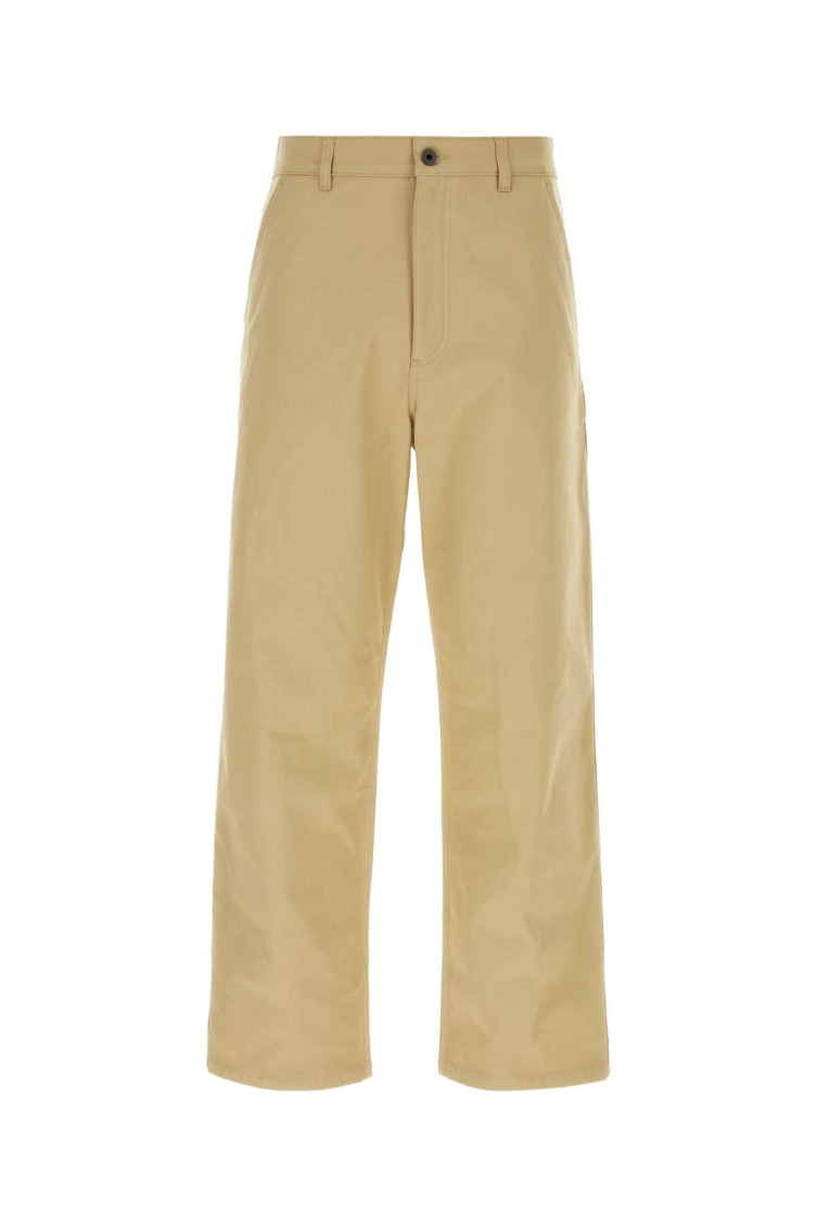 Valentino Stretch Canvas Cargo Pants For Men. In Beige