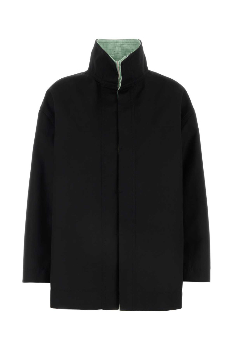 Bottega Veneta Notebook Collar Bomber Jacket In Black