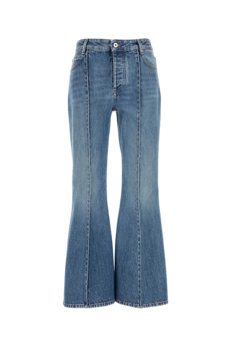 Shop Bottega Veneta Blue Denim Jeans