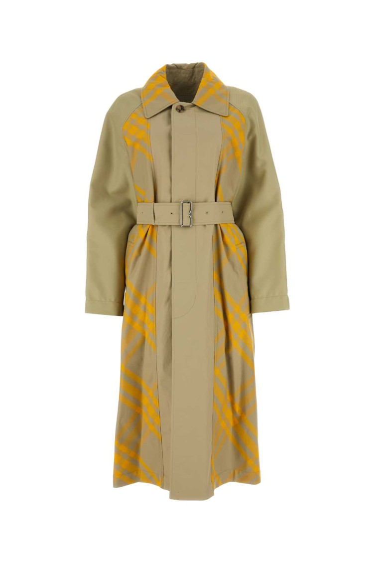 Burberry Two-tone Cotton Reversible Bradford Trench Coat In Beige