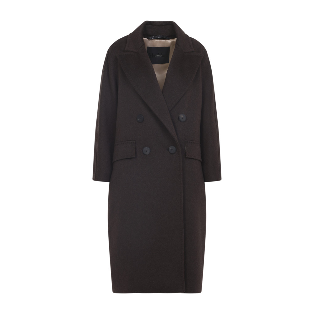 Max Mara Double-breasted Coat In Brown