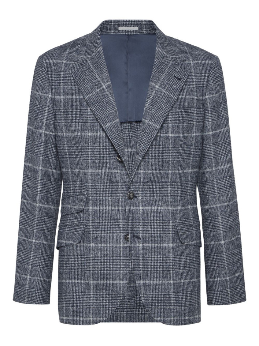 Brunello Cucinelli Deconstructed Cavallo Blazer In Blue