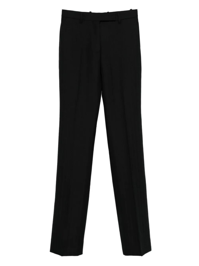 Tom Ford Sharp Herringbone Tailored Straight Leg Trousers Clothing In Black