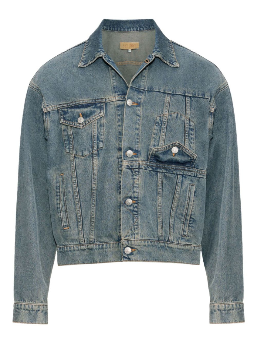 Mm6 Maison Margiela Denim Trucker Jacket In Blue