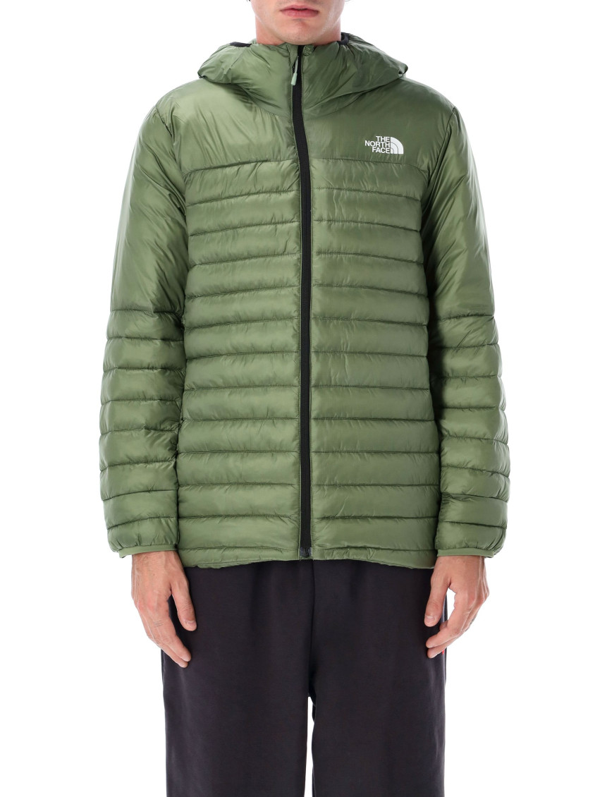 The North Face Hooded Quilted Padded Jacket In Green