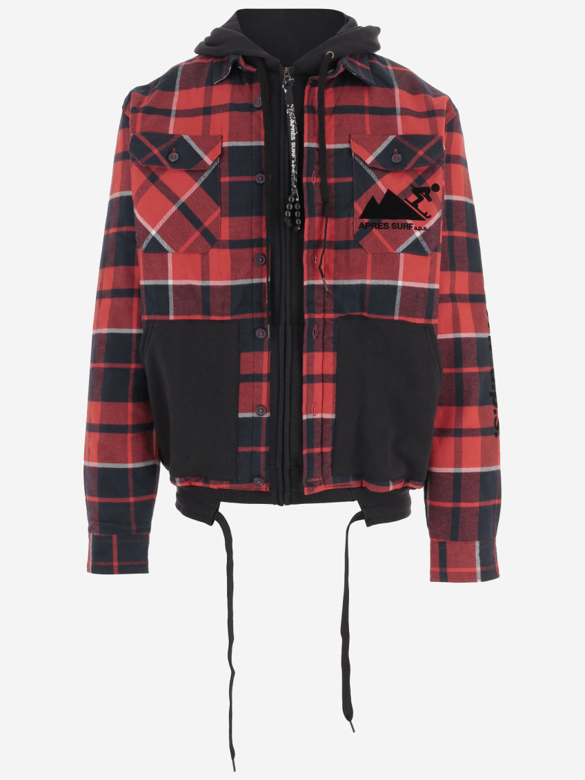 Après Surf Cotton Blend Jacket With Back Print In Multi
