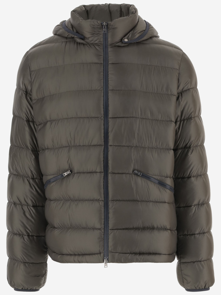 Herno Long-sleeved Cotton Jacket In Green