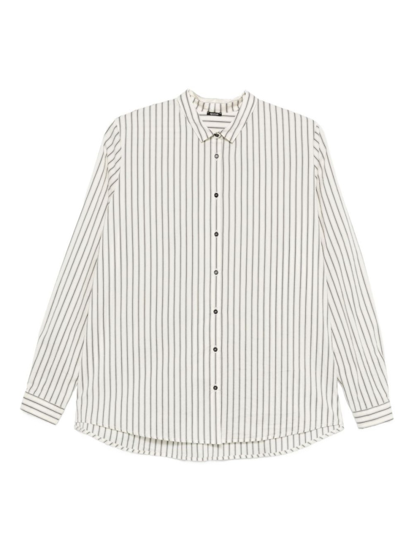 Apuntob Natural Striped Shirt In White