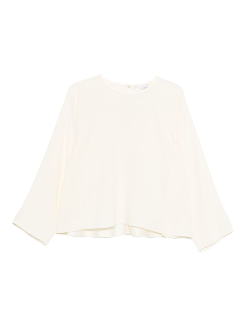 Forte Forte Forte_forte Matte Anvers Satin Embroidered Top Clothing In Neutral