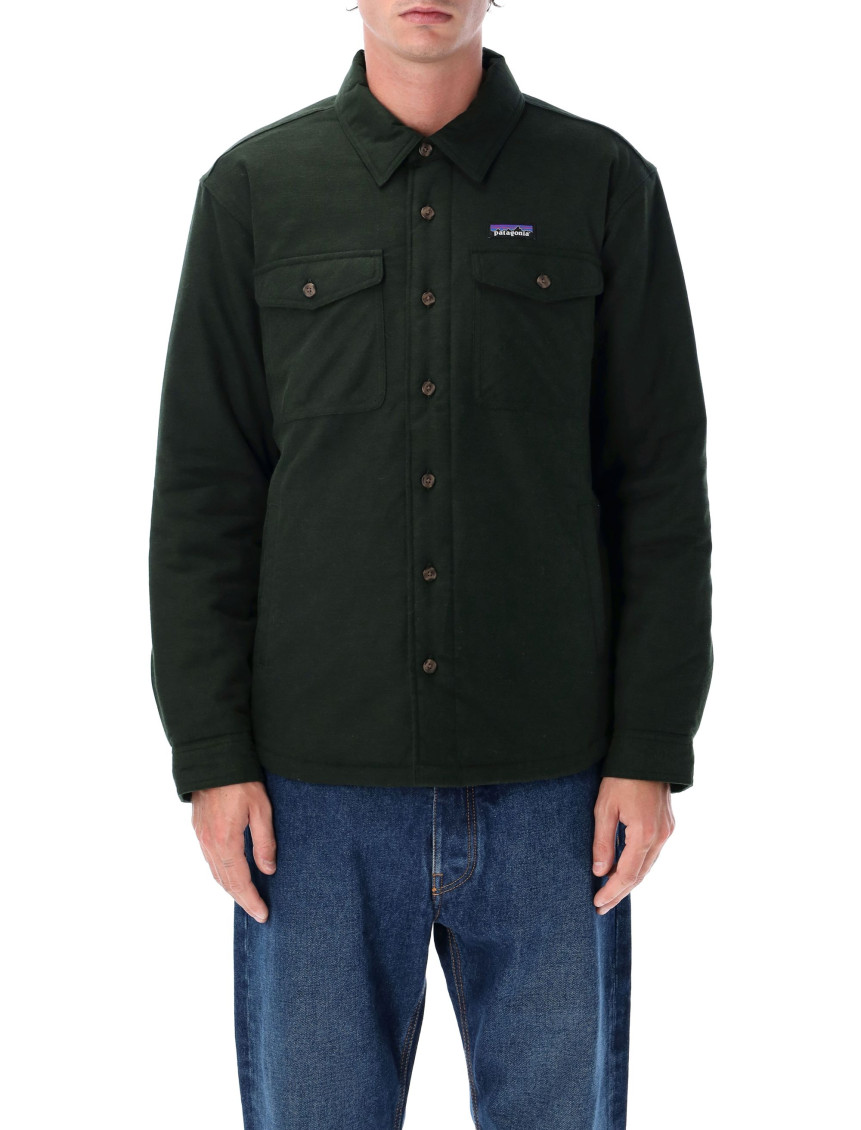 Patagonia Fjord Flannel Insulated Shirt In Green