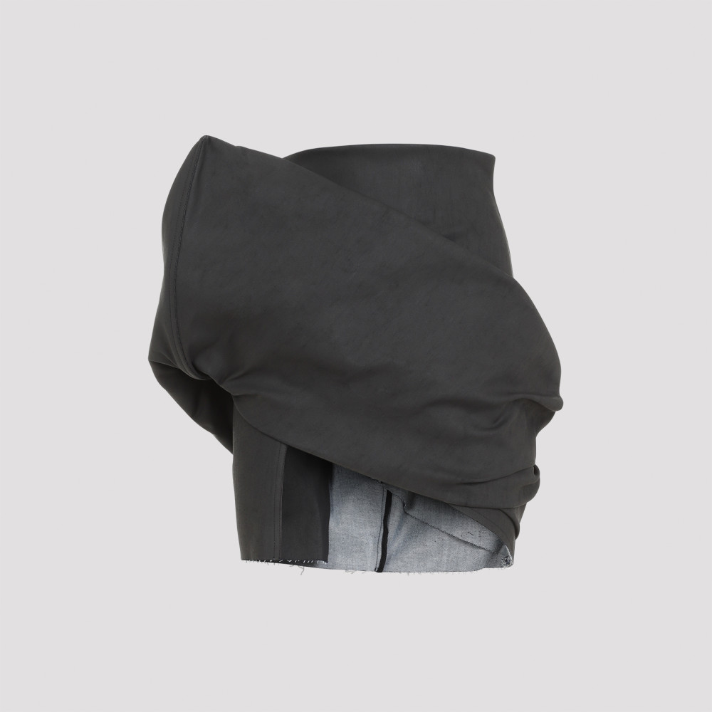 Rick Owens Draped Mini Skirt Women In Black