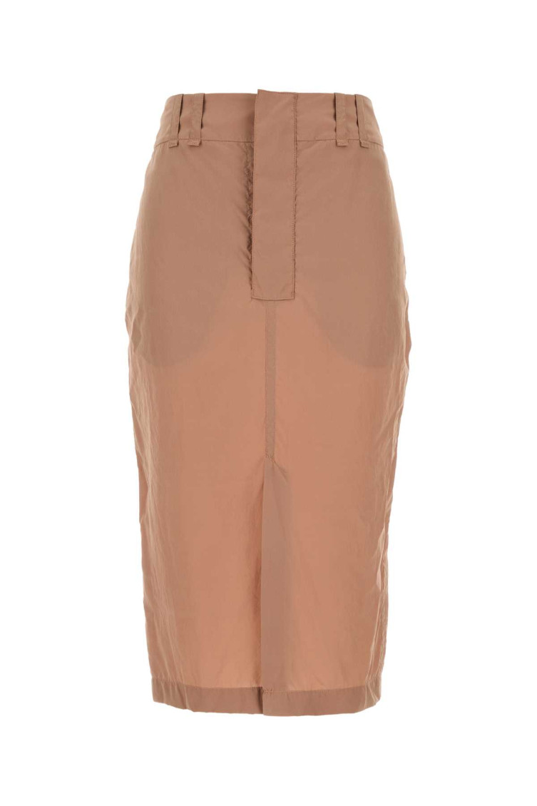 Saint Laurent Gonna In Crepe Rosa Carne Donna In Pink