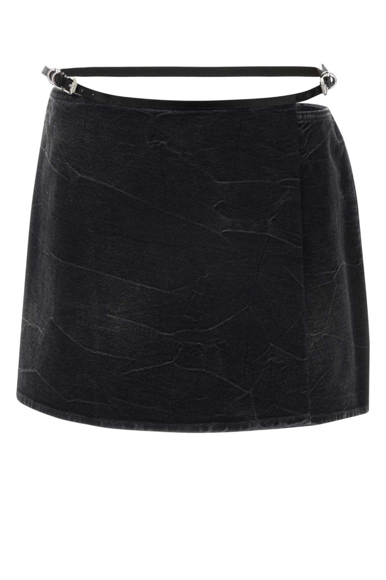 ミニスカート GIVENCHY VOYOU DENIM MINI SKIRT Givenchy Black Voyou Denim Mini Skirt for Women Online USA