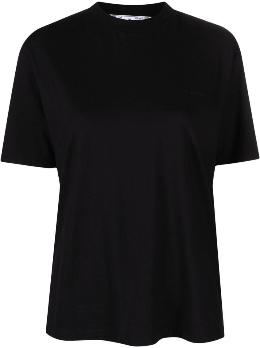 Off-white Arrows Motif Crew-neck T-shirt In Black
