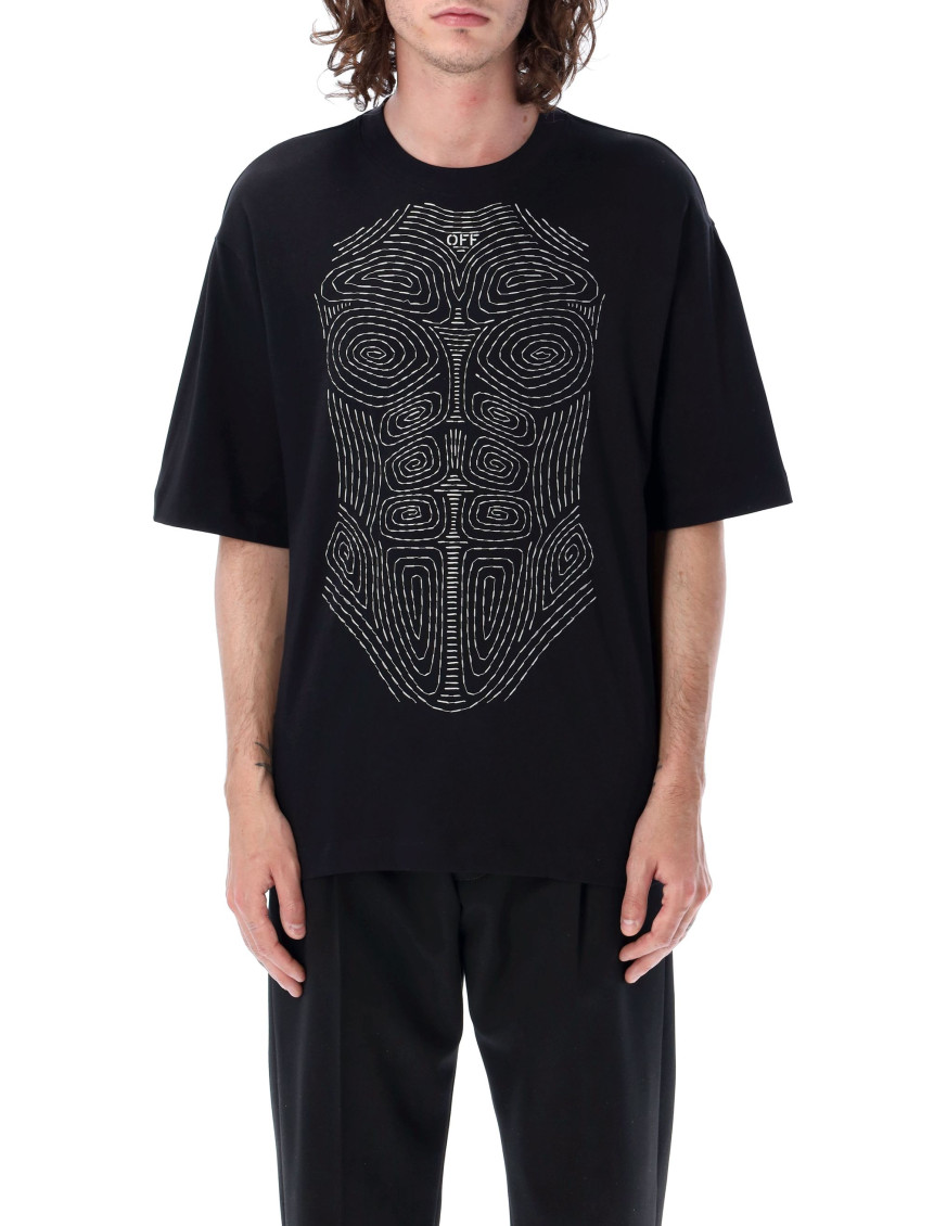 Off-white Off White Black Cotton T Shirt In Black