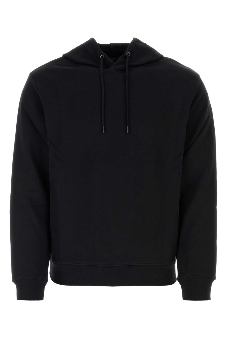 パーカー・フーディ A.P.C. SS25 Black cotton sweatshirt (COHBYM27920 LZZ) A.P.C. Black cotton sweatshirt for Men Online USA at Darveys.com