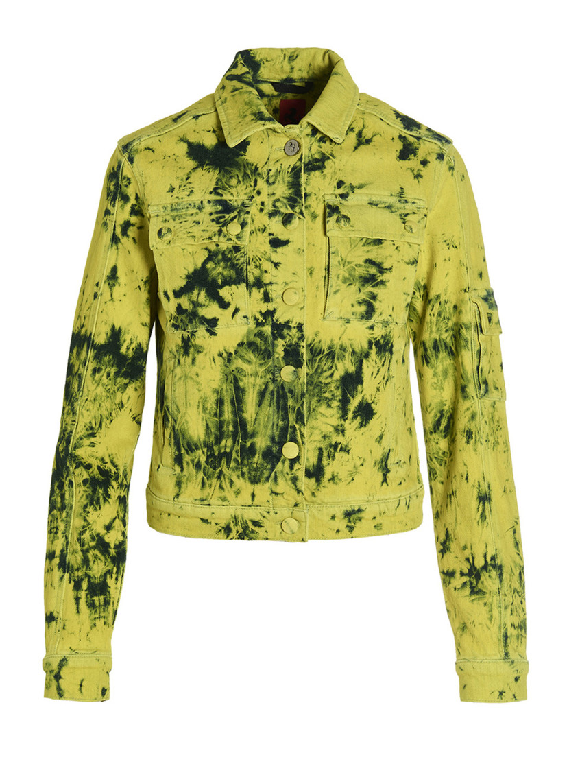 アウターその他 FERRARI Tie-dye denim jacket Yellow Ferrari Yellow Tie-dye Denim Jacket for Women Online USA at