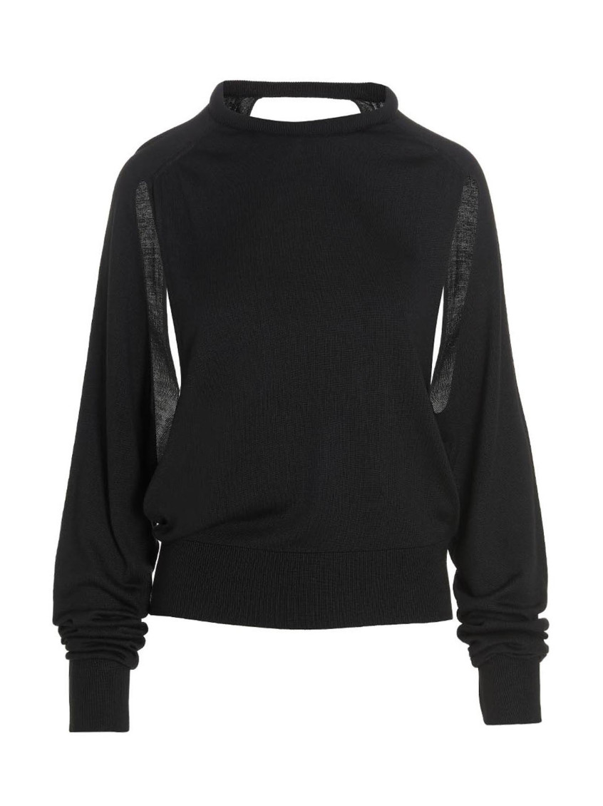 Ramael Cut Out Insert Top Sweater Sweaters And Cardigans Black In Black