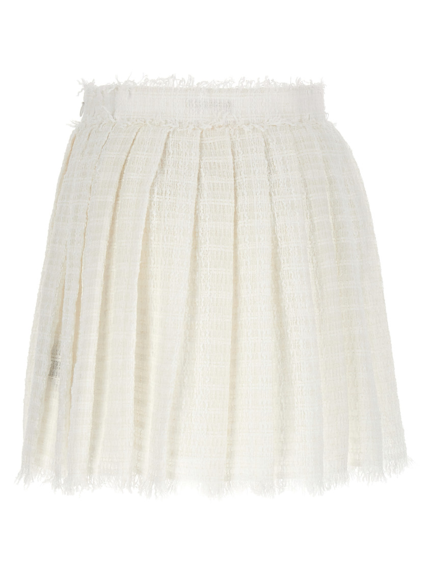スカート BALMAIN Tweed skater skirt White Balmain White Tweed Skater Skirt for Women Online USA at