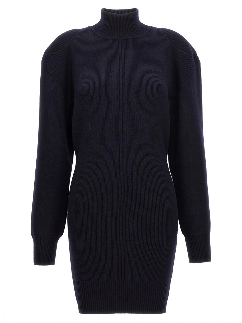 ワンピース STELLA MCCARTNEY Knitted dress Blue Stella Mccartney Ruffled Stretch-Knit Dress In Blue - 60