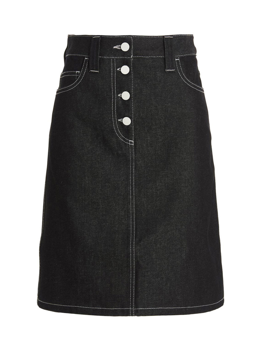 Sunnei Blue Belli Dentro Denim Miniskirt In Blue