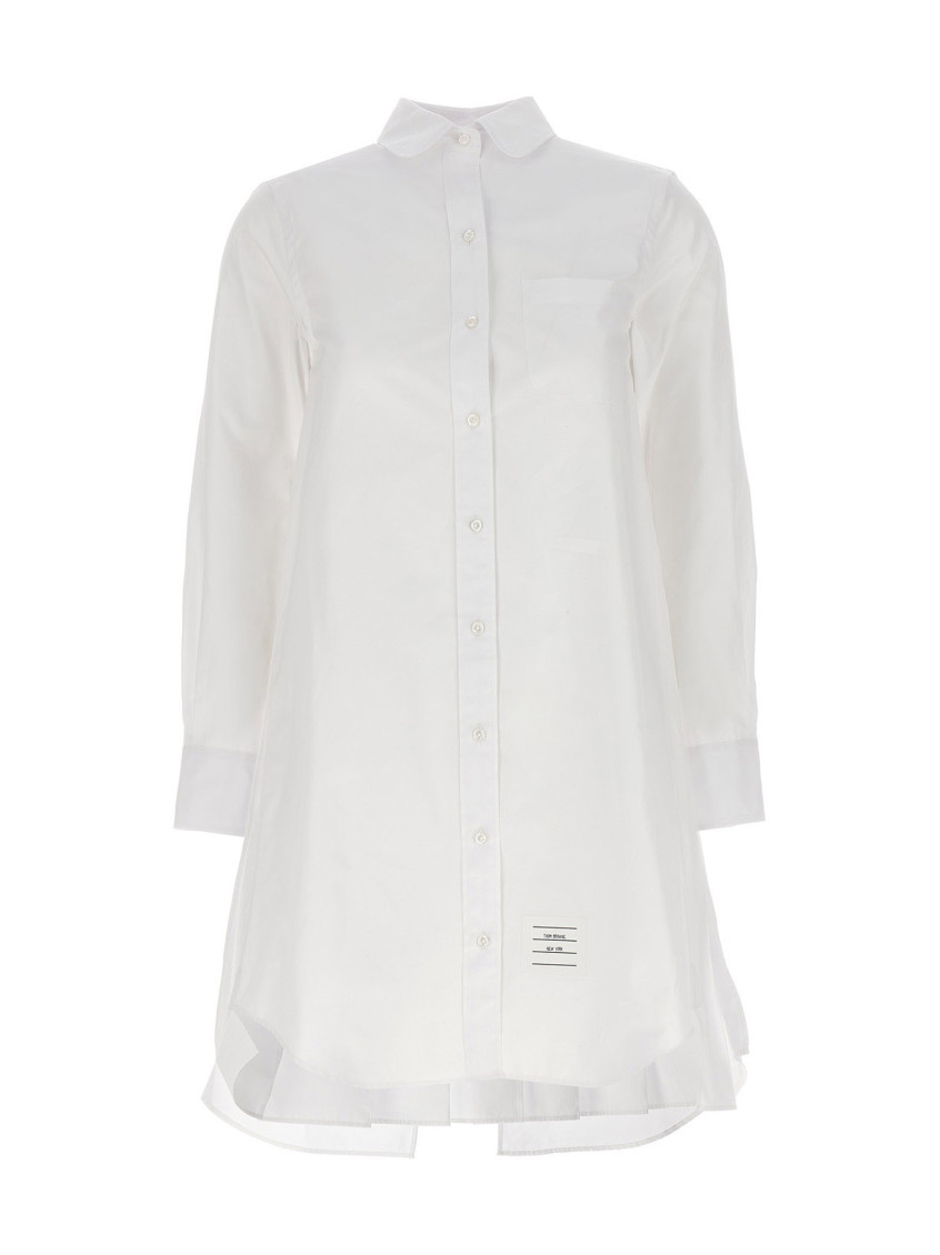 Thom Browne Open Back Twisted Shirt In White