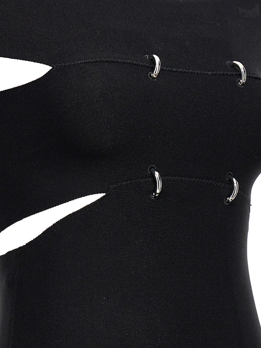 Tシャツ・カットソー ALEXANDER MCQUEEN Black Stretch Viscose Blend Top Alexander Mcqueen Black Stretch Viscose Blend Top for Women