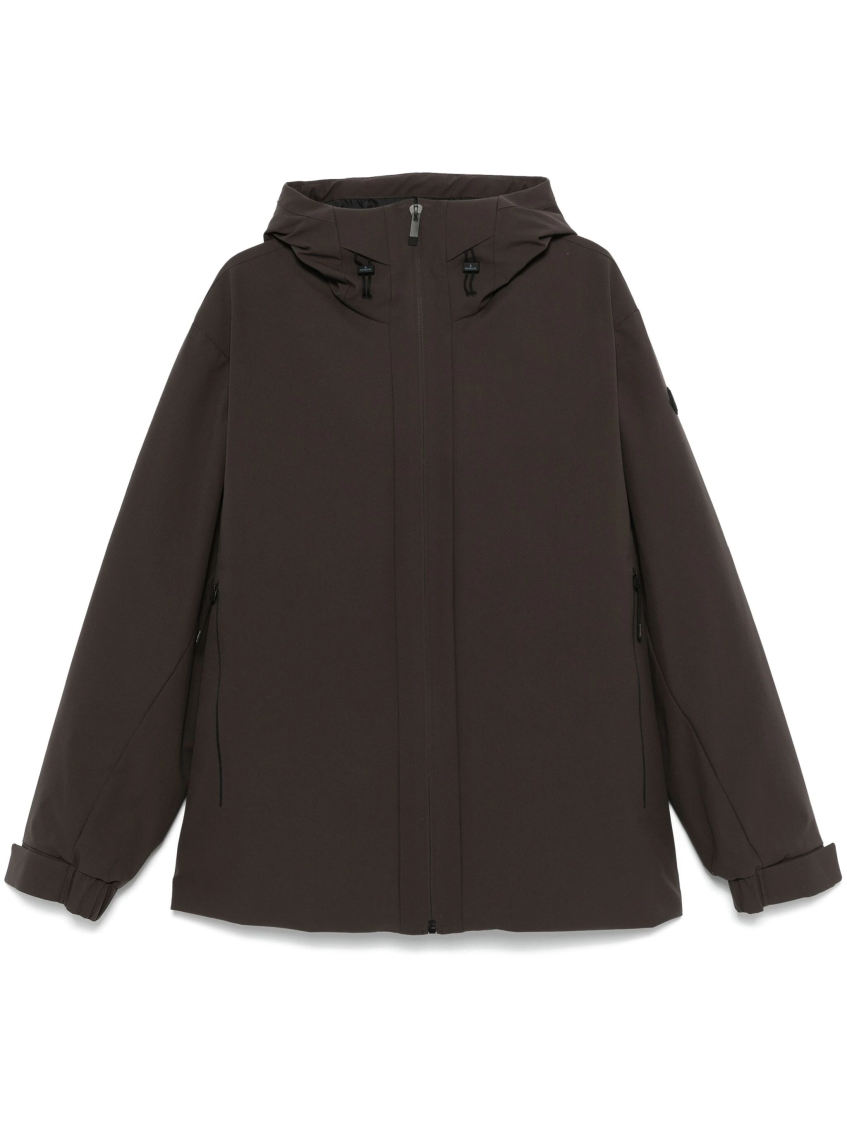 Moncler Brown Logo Patch Jacket