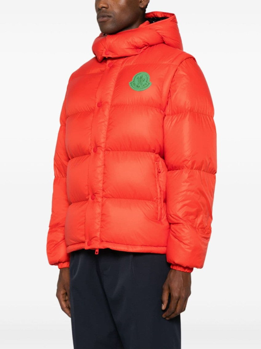 Moncler Orange Logo Patch Jacket for Men Online India at Darveys.com