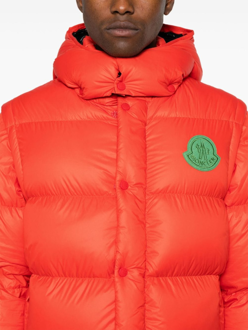 Moncler Orange Logo Patch Jacket for Men Online India at Darveys.com