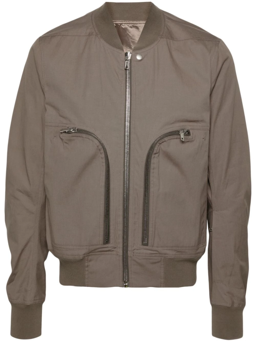 Rick Owens Taupe Bauhaus Flight Bomber Jacket for Men Online India 