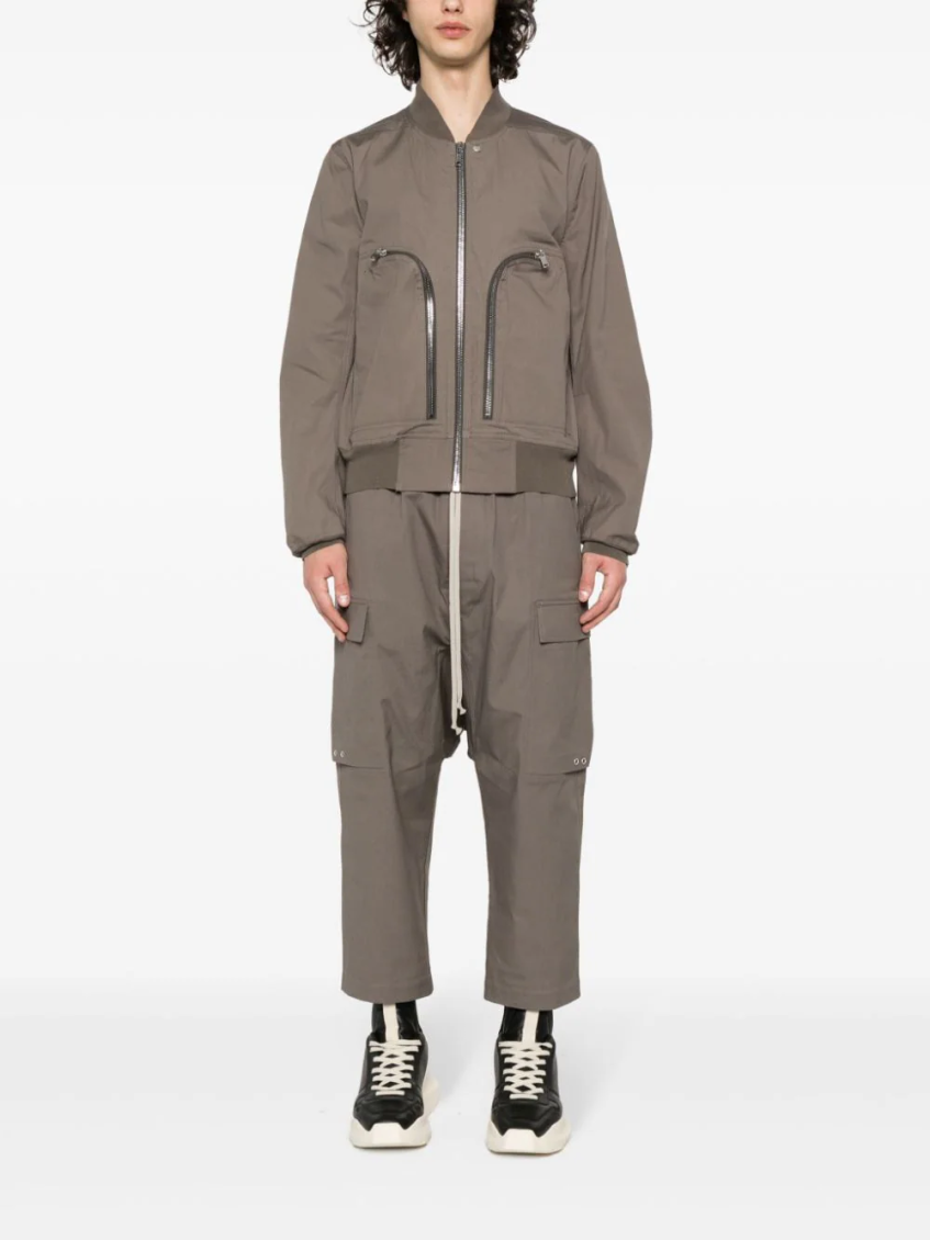 Rick Owens Taupe Bauhaus Flight Bomber Jacket for Men Online India 