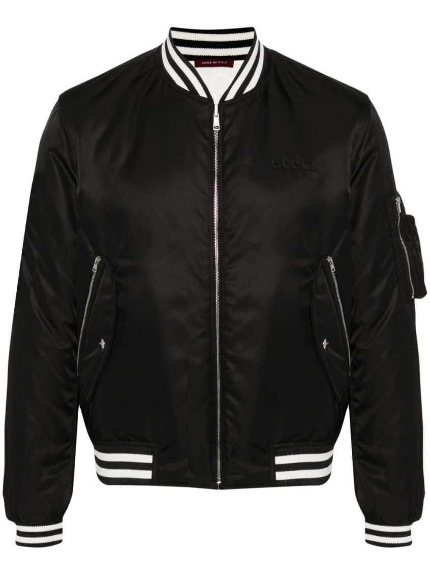 Gucci Reversible Bomber Jacket In Black