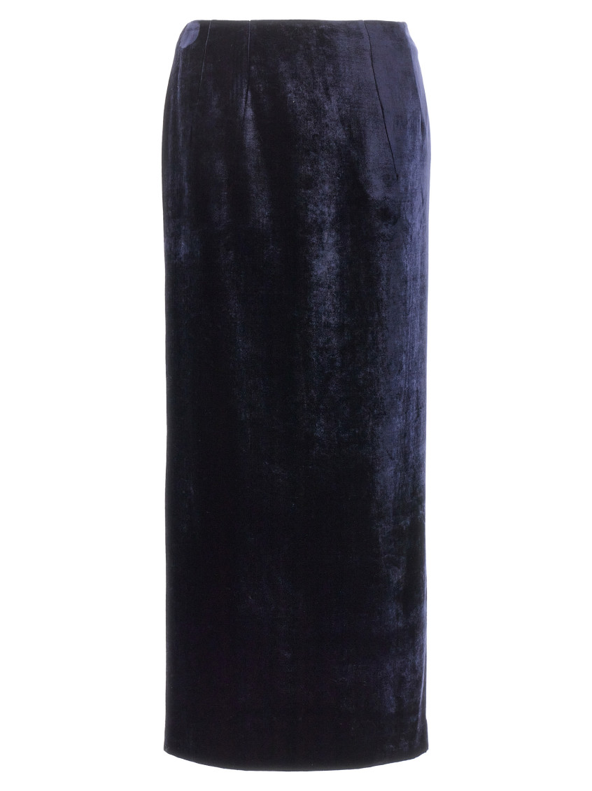 スカート FENDI Dark Blue Velvet Skirt Navy blue Velvet skirt Fendi - Fendi Pre-Owned logo print