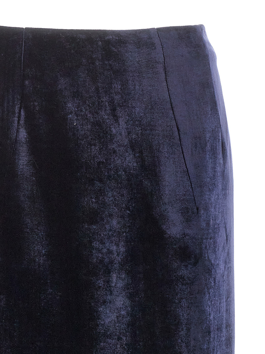 スカート FENDI DARK BLUE VELVET SKIRT Fendi Dark Blue Velvet Skirt | Balardi