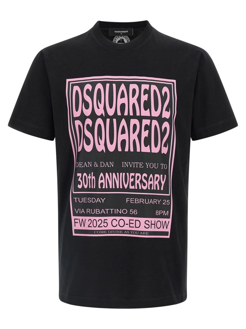 Dsquared2 Black Logo T-shirt In Black
